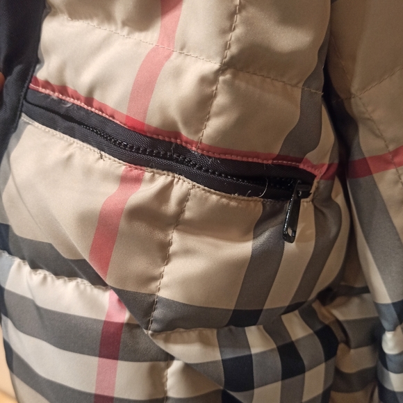 Burberry men's black puffer parka lining long coat SZ XL - Picture 8 of 16